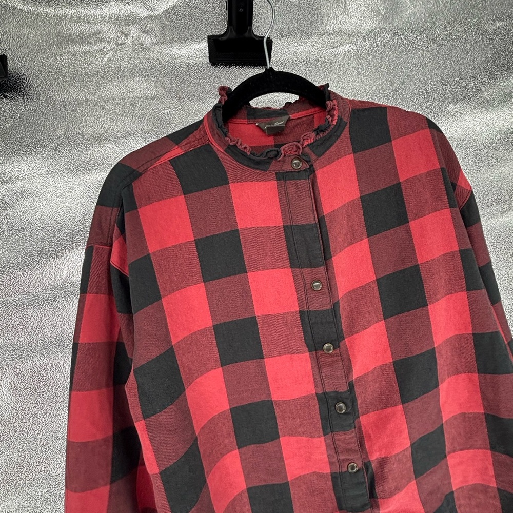Eddie Bauer Buffalo Check Snap Up Blouse - Picture 5 of 11